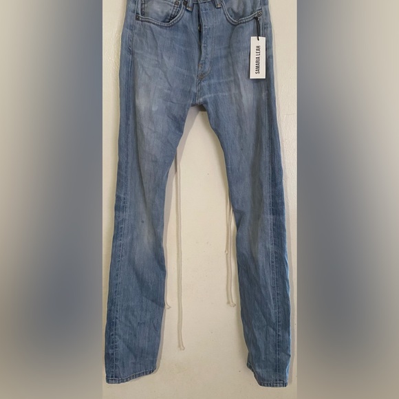 SAMARIA LEAH Denim - SAMARIA LEAH SIZE 27 BLUE LACED JEANS